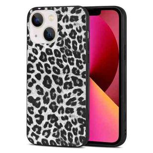 For iPhone 14 TPU Leather Phone Case (White Leopard Texture)