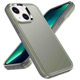 For iPhone 14 Double Solid Color Armor Phone Case (Grey)