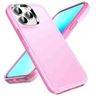 For iPhone 13 Pro Max Double Solid Color Armor Phone Case (Pink)