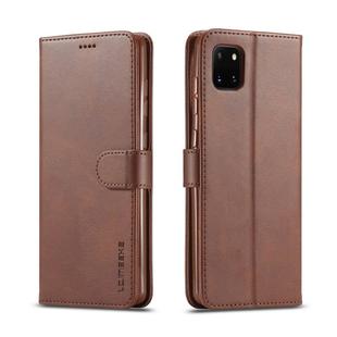 For Galaxy A81 / Note10 Lite / M60s LC.IMEEKE Calf Texture Horizontal Flip Leather Case with Holder & Card Slots & Wallet & Photo Frame(Coffee)