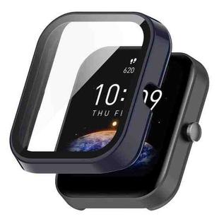 For Amazfit Bip3 / Bip3 Pro PC+ Toughened Film Fully Enclosed Protective Watch Case(Ink Blue)