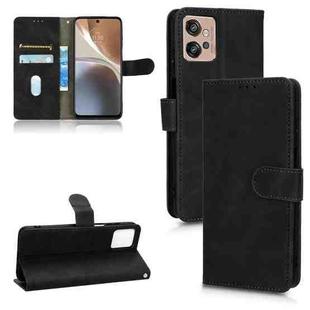 For Motorola Moto G32 Skin Feel Magnetic Flip Leather Phone Case(Black)