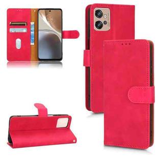 For Motorola Moto G32 Skin Feel Magnetic Flip Leather Phone Case(Rose Red)