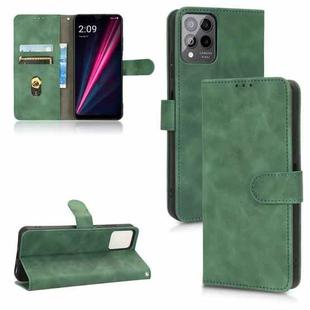 For T-Mobile Revvl 6 Pro 5G Skin Feel Magnetic Flip Leather Phone Case(Green)