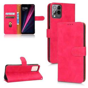 For T-Mobile Revvl 6 Pro 5G Skin Feel Magnetic Flip Leather Phone Case(Rose Red)