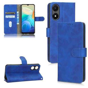 For vivo Y02s Skin Feel Magnetic Flip Leather Phone Case(Blue)