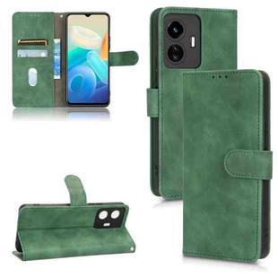 For vivo Y77 Global Skin Feel Magnetic Flip Leather Phone Case(Green)