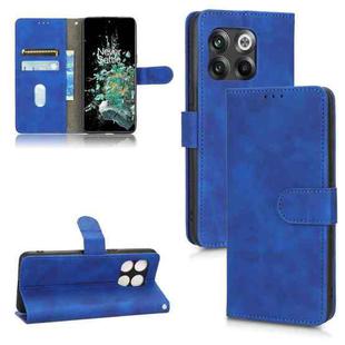For OnePlus 10T 5G Skin Feel Magnetic Flip Leather Phone Case(Blue)