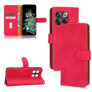 For OnePlus 10T 5G Skin Feel Magnetic Flip Leather Phone Case(Rose Red)