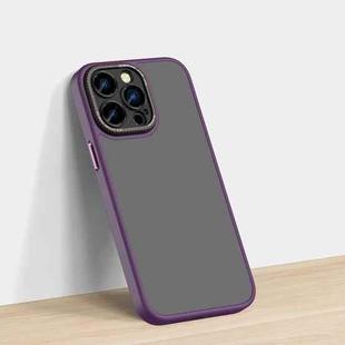 For iPhone 14 Pro Max Lycra Series Skin Frosted Phone Case (Purple)