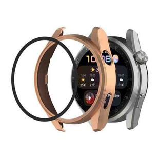 For Huawei Watch3 Pro New PC + Tempered Glass Integrated Protective Watch Case(Rose Gold)