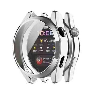 For Huawei Watch3 Pro New Full Coverage TPU Electroplating Protective Watch Case(Silver)