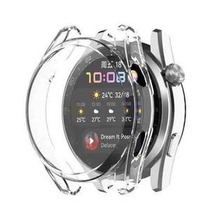 For Huawei Watch3 Pro New Full Coverage TPU Electroplating Protective Watch Case(Transparent White)