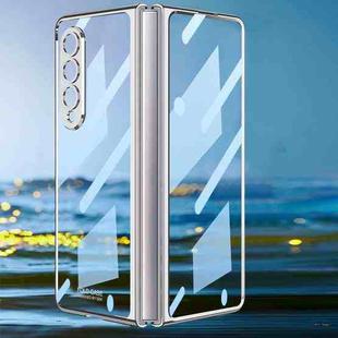 For Samsung Galaxy Z Fold4 GKK Integrated Electroplating + Glass Full Coverage Phone Case(Silver)