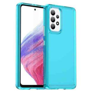 For Samsung Galaxy A53 Candy Series TPU Phone Case(Transparent Blue)