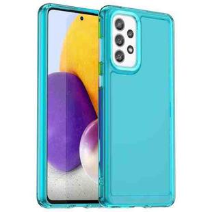 For Samsung Galaxy A73 Candy Series TPU Phone Case(Transparent Blue)