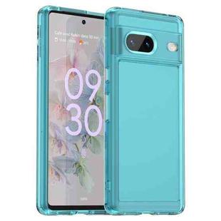 For Google Pixel 7 Candy Series TPU Phone Case(Transparent Blue)