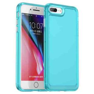 Candy Series TPU Phone Case For iPhone 8 Plus / 7 Plus (Transparent Blue)