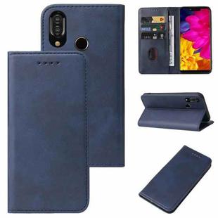 For Sharp Aquos S3 Magnetic Closure Leather Phone Case(Blue)