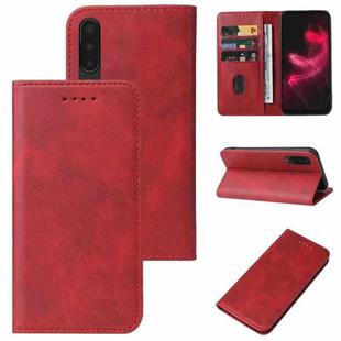 For Sharp Aquos Zero 5G Basic Magnetic Closure Leather Phone Case(Red)