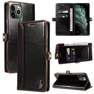 For iPhone 11 Pro Max GQUTROBE RFID Blocking Oil Wax Leather Case (Brown)