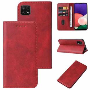 For Samsung Galaxy A22 5G JP Version Magnetic Closure Leather Phone Case(Red)