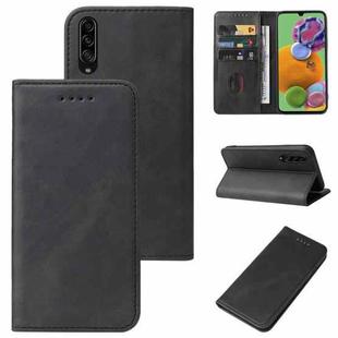 For Samsung Galaxy A90 5G Magnetic Closure Leather Phone Case(Black)
