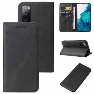 For Samsung Galaxy S20 FE 5G / S20 FE / S20 Lite /  S20 FE 2022 Magnetic Closure Leather Phone Case(Black)