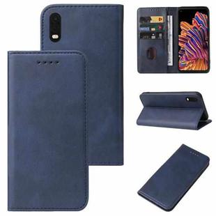 For Samsung Galaxy Xcover Pro Magnetic Closure Leather Phone Case(Blue)