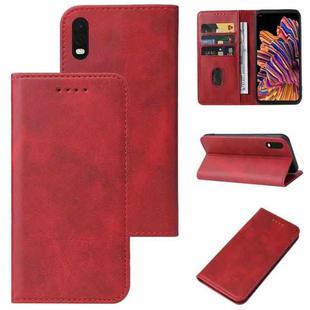 For Samsung Galaxy Xcover Pro Magnetic Closure Leather Phone Case(Red)