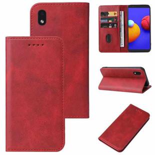 For Samsung Galaxy A01 Core / M01 Core Magnetic Closure Leather Phone Case(Red)