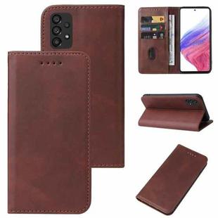 For Samsung Galaxy A53 5G Magnetic Closure Leather Phone Case(Brown)