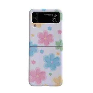 For Samsung Galaxy Z Flip3 5G Flowers Pattern Folded Phone Case(Colorful Flowers)