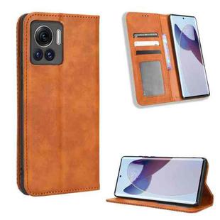 For Motorola Moto X30 Pro 5G / Edge 30 Ultra Magnetic Buckle Retro Texture Leather Phone Case(Brown)