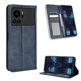 For Infinix Note 12 VIP Magnetic Buckle Retro Texture Leather Phone Case(Blue)