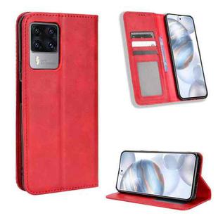 For Cubot X50 Magnetic Buckle Retro Texture Leather Phone Case(Red)