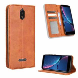 For HotPepper Serrano3 Magnetic Buckle Retro Texture Leather Phone Case(Brown)