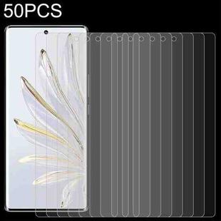 50 PCS 0.26mm 9H 2.5D Tempered Glass Film For Honor 70 SE