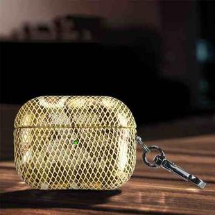 J01 Mesh Snakeskin Headphone Case For AirPods 3(Gold)