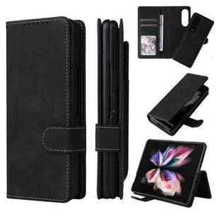 For Samsung Galaxy Z Fold4 5G Detachable Leather Folding Phone Case(Black)