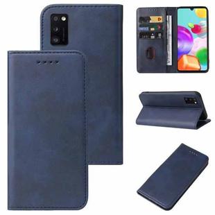For Samsung Galaxy A41 SC-41A Magnetic Closure Leather Phone Case(Blue)