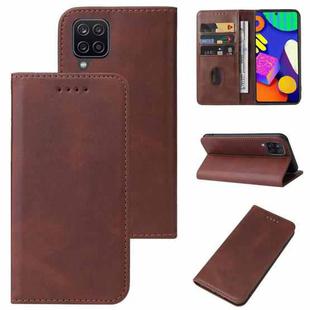 For Samsung Galaxy F62 / M62 Magnetic Closure Leather Phone Case(Brown)