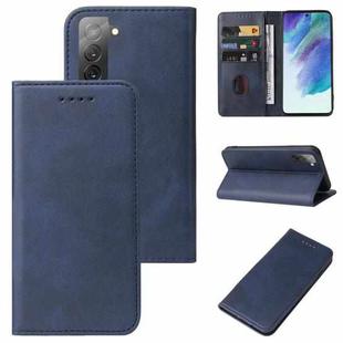 For Samsung Galaxy S21 FE 5G Magnetic Closure Leather Phone Case(Blue)