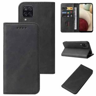 For Samsung Galaxy A12 / A12 Nacho Magnetic Closure Leather Phone Case(Black)