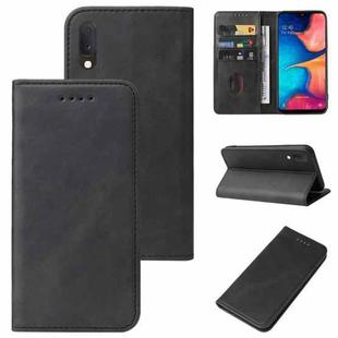 For Samsung Galaxy A20e Magnetic Closure Leather Phone Case(Black)