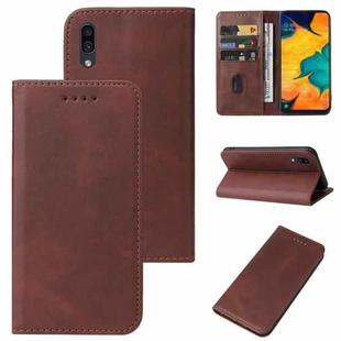 For Samsung Galaxy A30 / A20 / M10s Magnetic Closure Leather Phone Case(Brown)