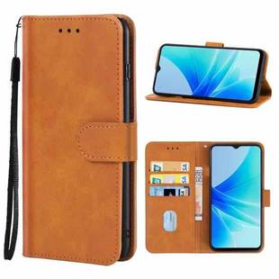 For OPPO A57e Leather Phone Case(Brown)
