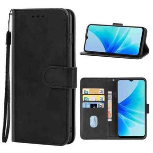 For OPPO A57e Leather Phone Case(Black)