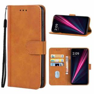 For T-Mobile REVVL 6 Pro 5G / T Phone Pro 5G Leather Phone Case(Brown)