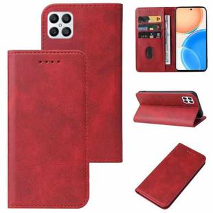 For Honor X8 Magnetic Closure Leather Phone Case(Red)